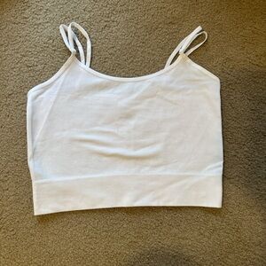 Elegant White Ribbed Camisole